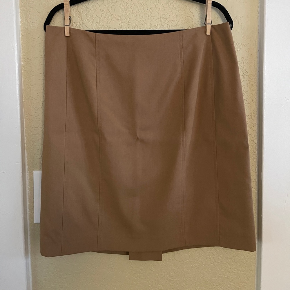 Express Khaki Knee-Length Pencil Skirt